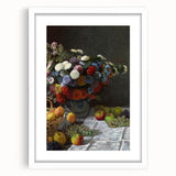 Still Life with Flowers and Fruit - Claude Monet Wall Art Print