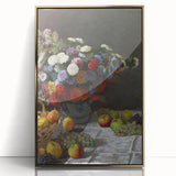 Still Life with Flowers and Fruit - Claude Monet Wall Art Print