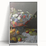 Still Life with Flowers and Fruit - Claude Monet Wall Art Print