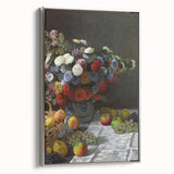 Still Life with Flowers and Fruit - Claude Monet Wall Art Print