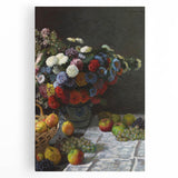 Still Life with Flowers and Fruit - Claude Monet Wall Art Print