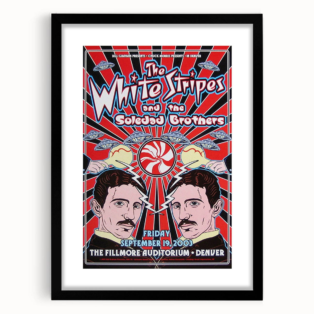 The White Stripes 2003 Concert Poster - Fillmore Denver