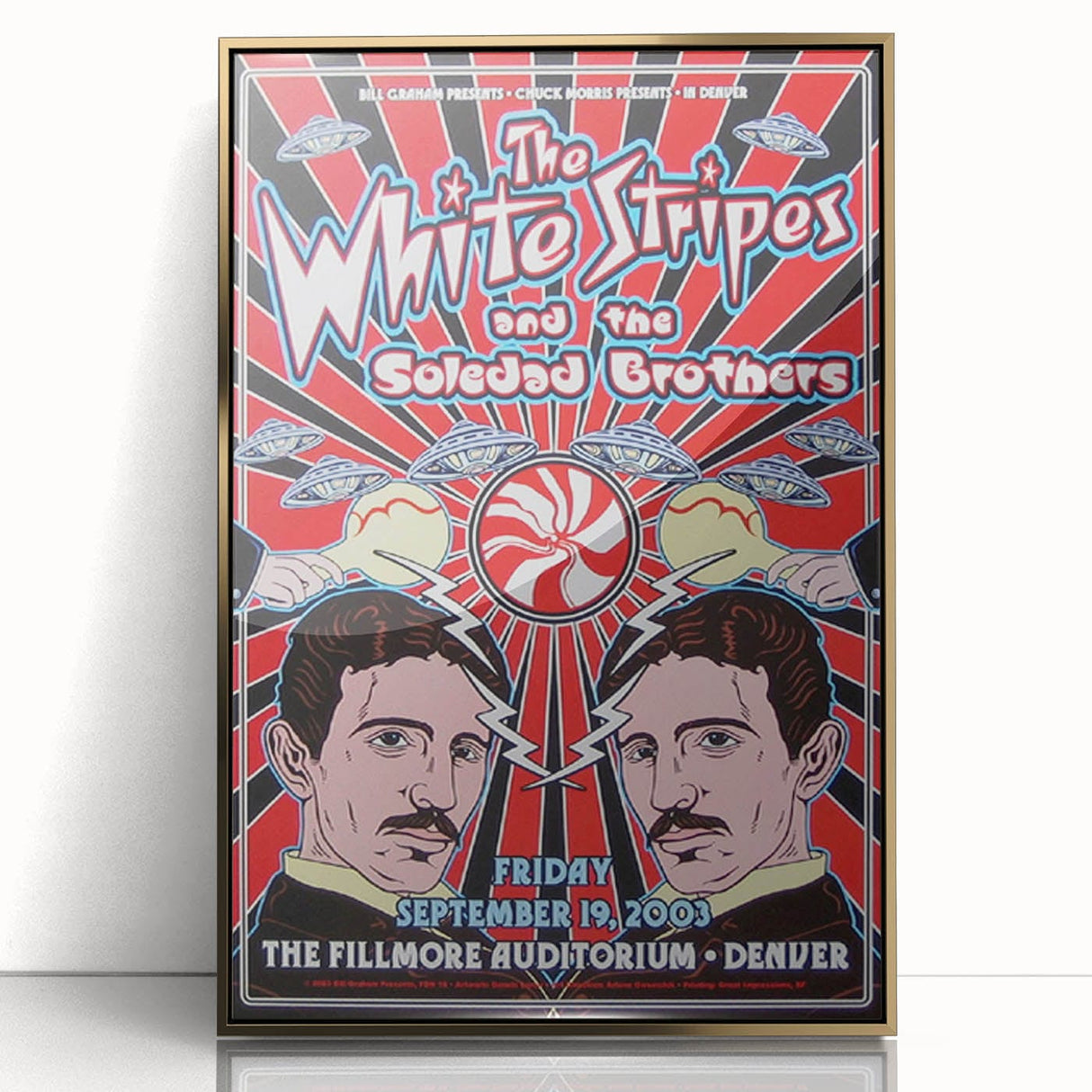 The White Stripes 2003 Concert Poster - Fillmore Denver