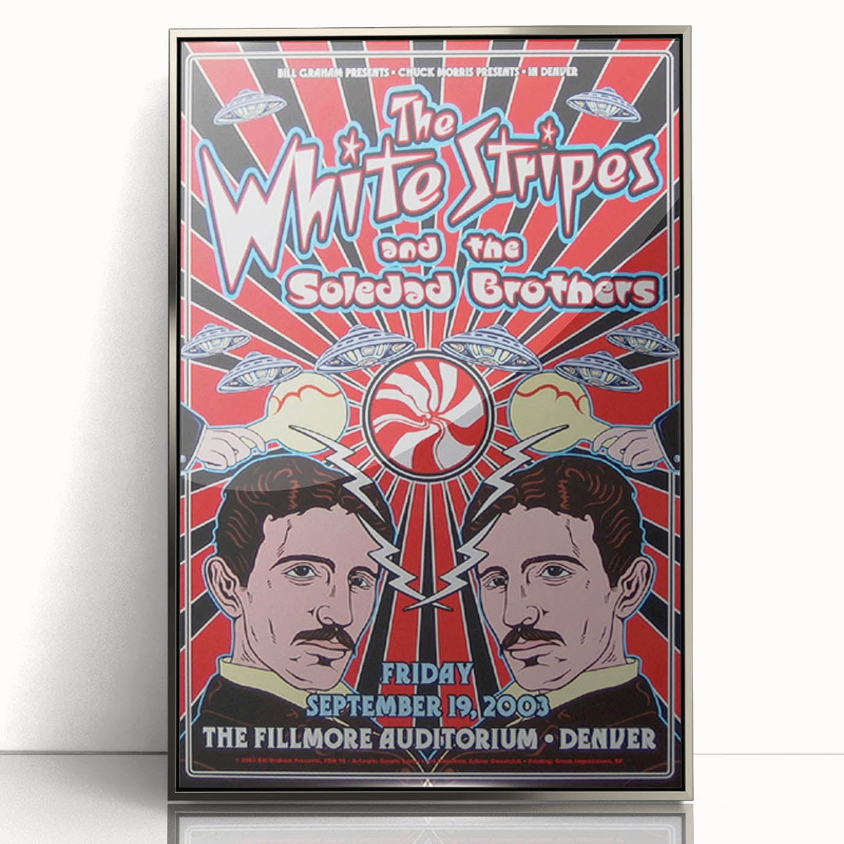 The White Stripes 2003 Concert Poster - Fillmore Denver