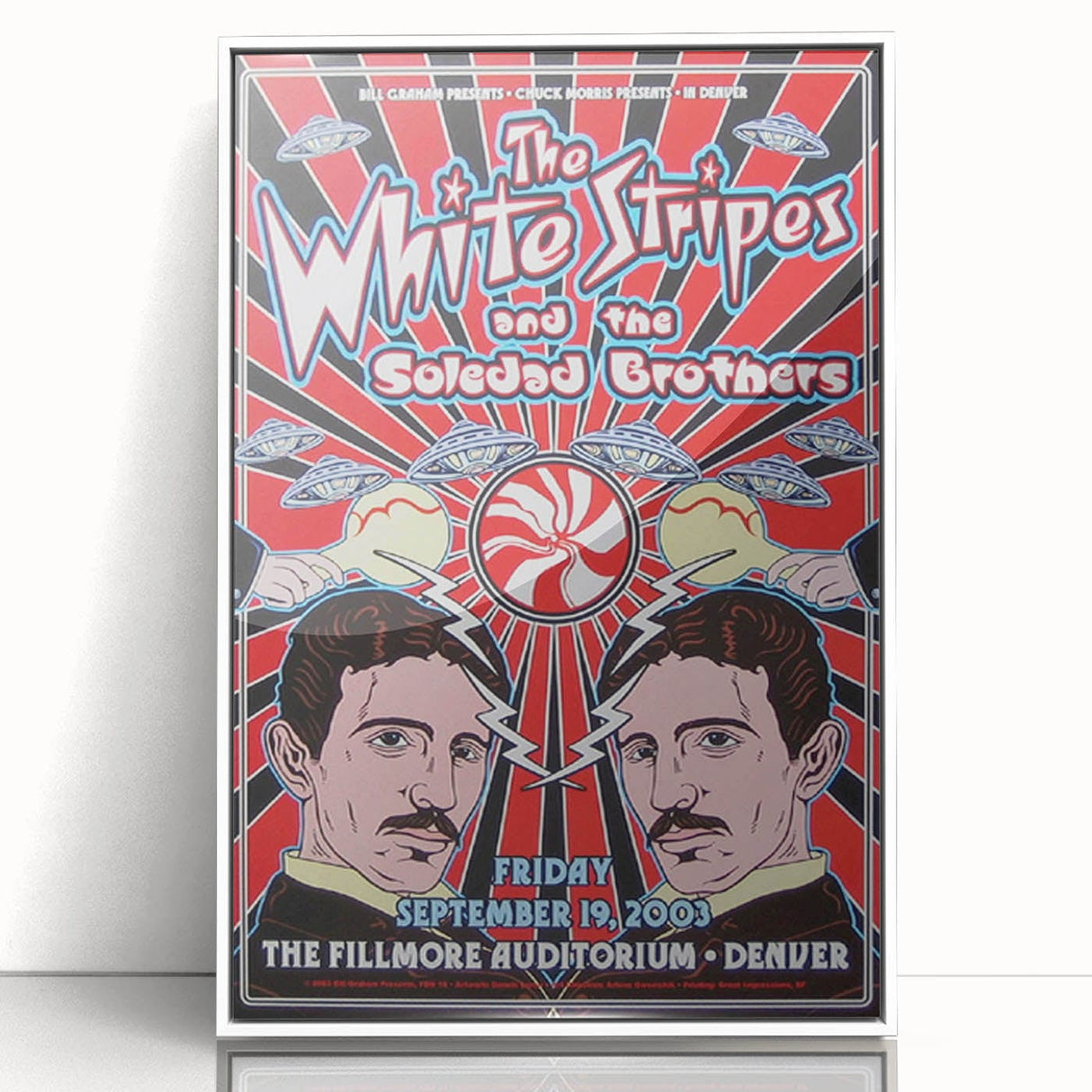 The White Stripes 2003 Concert Poster - Fillmore Denver