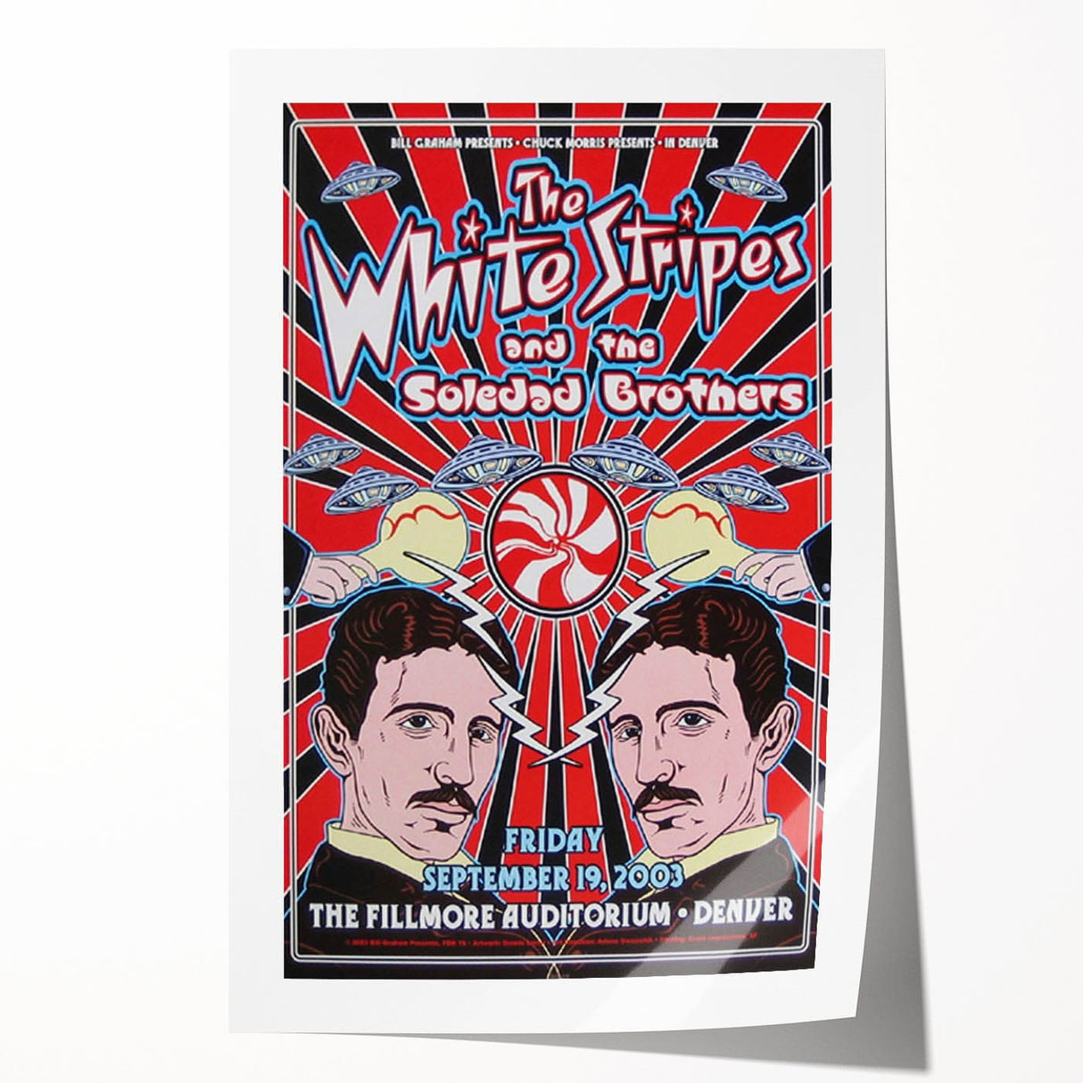 The White Stripes 2003 Concert Poster - Fillmore Denver