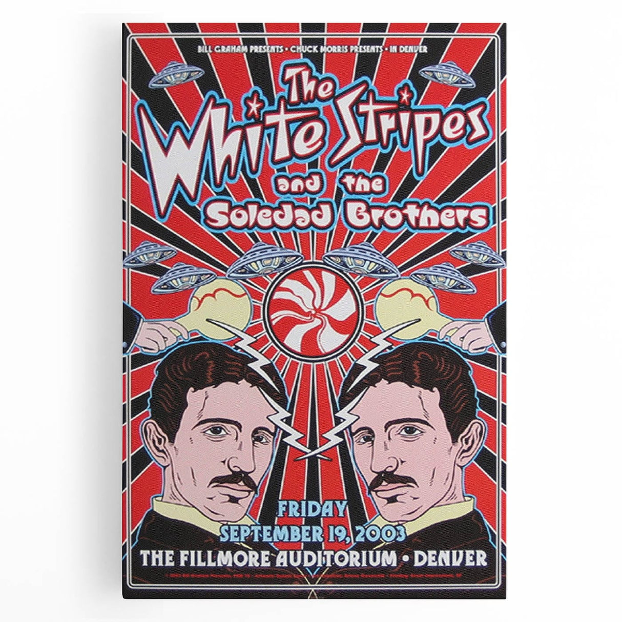 The White Stripes 2003 Concert Poster - Fillmore Denver
