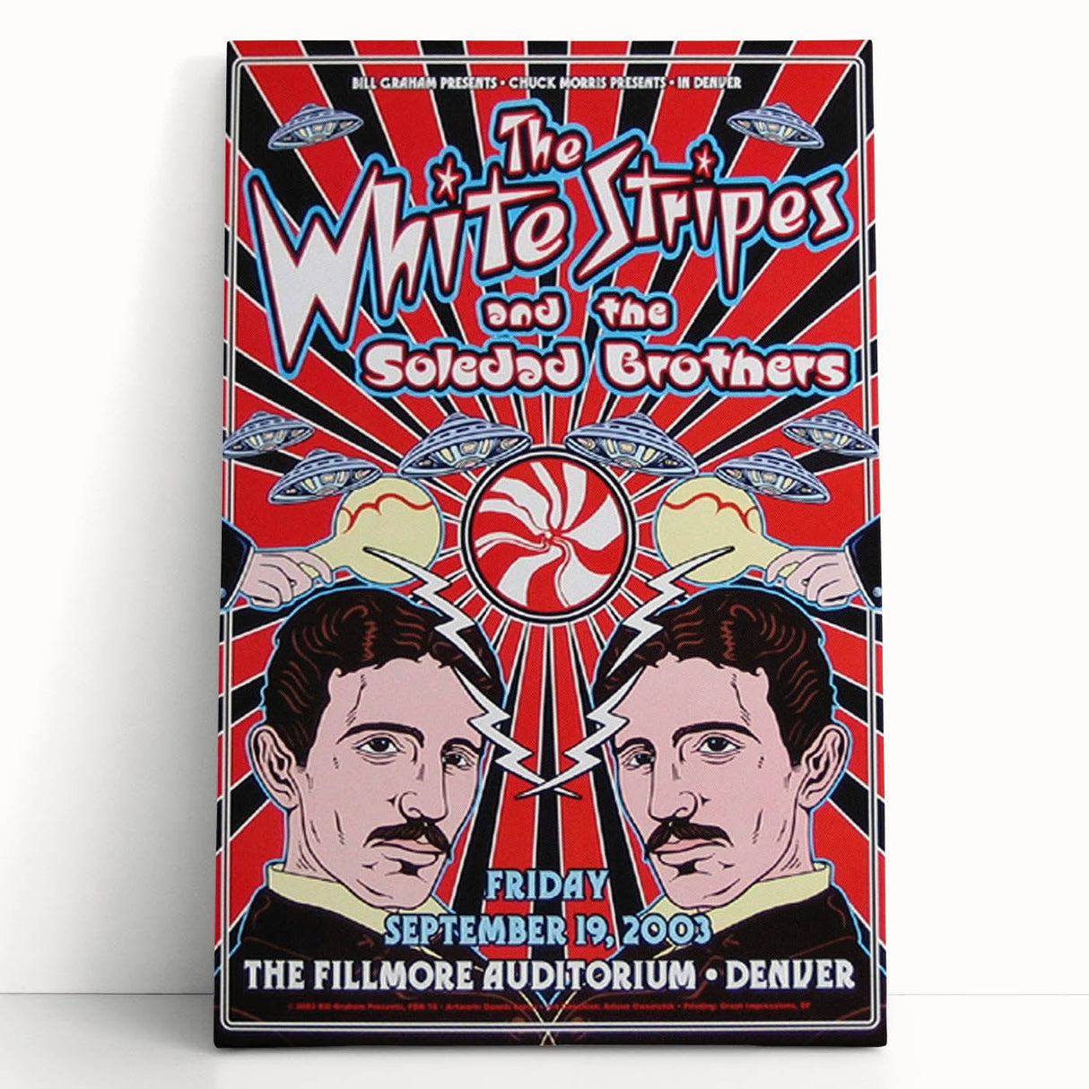 The White Stripes 2003 Concert Poster - Fillmore Denver
