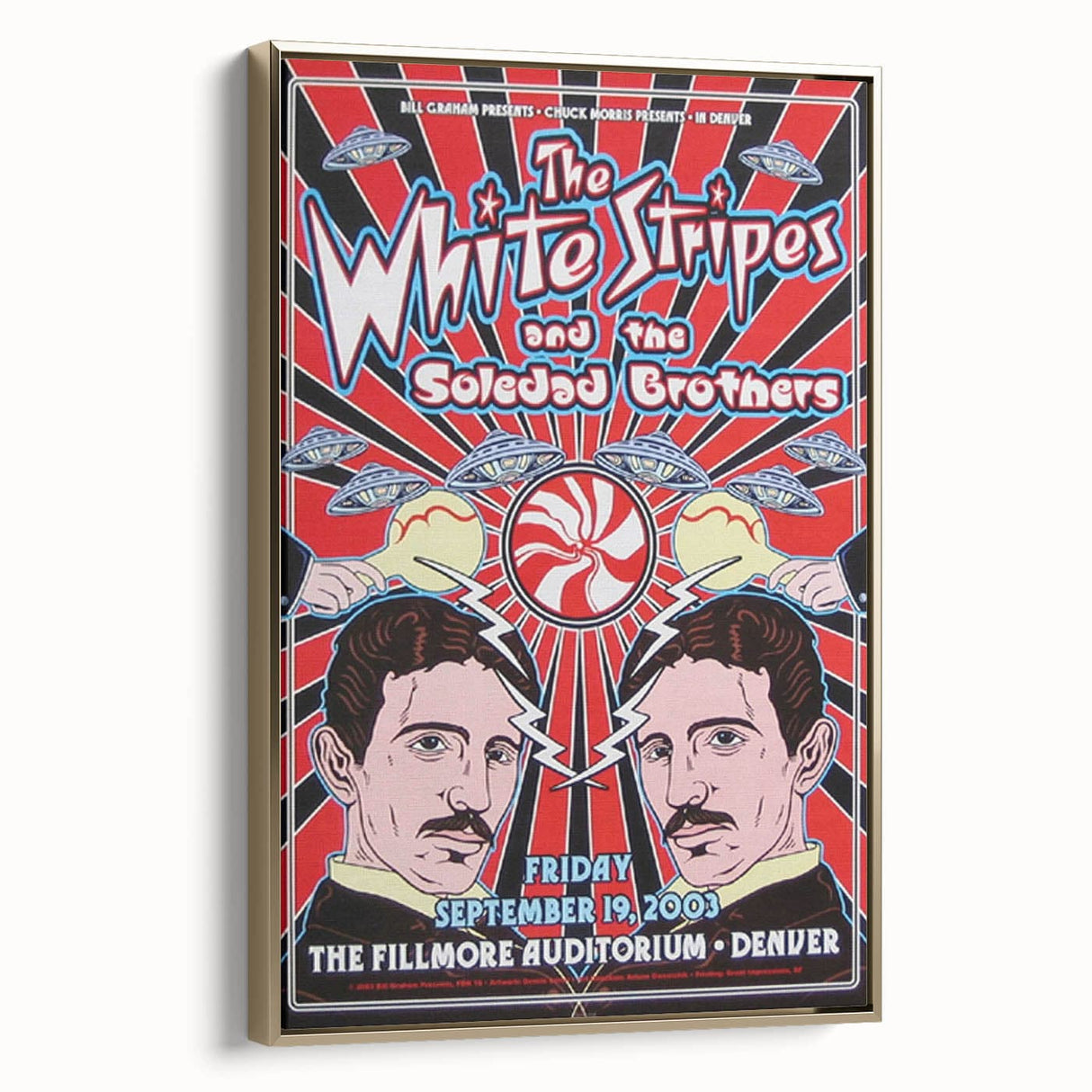 The White Stripes 2003 Concert Poster - Fillmore Denver