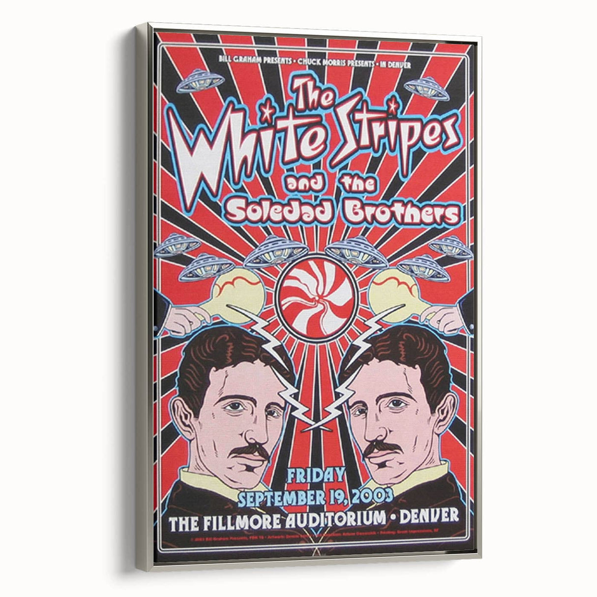 The White Stripes 2003 Concert Poster - Fillmore Denver