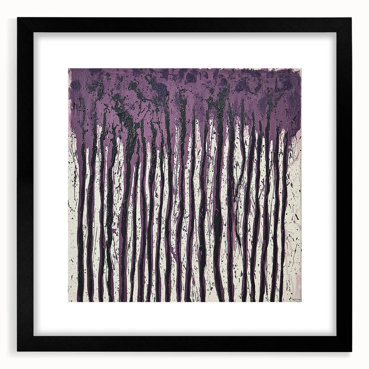 Purple Drip Abstract – Modern Canvas & Framed Wall Art