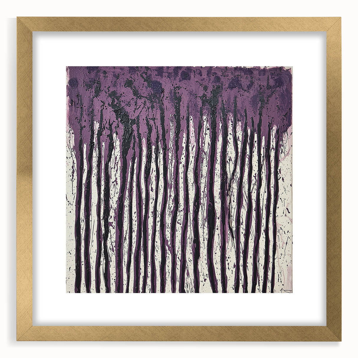 Purple Drip Abstract – Modern Canvas & Framed Wall Art