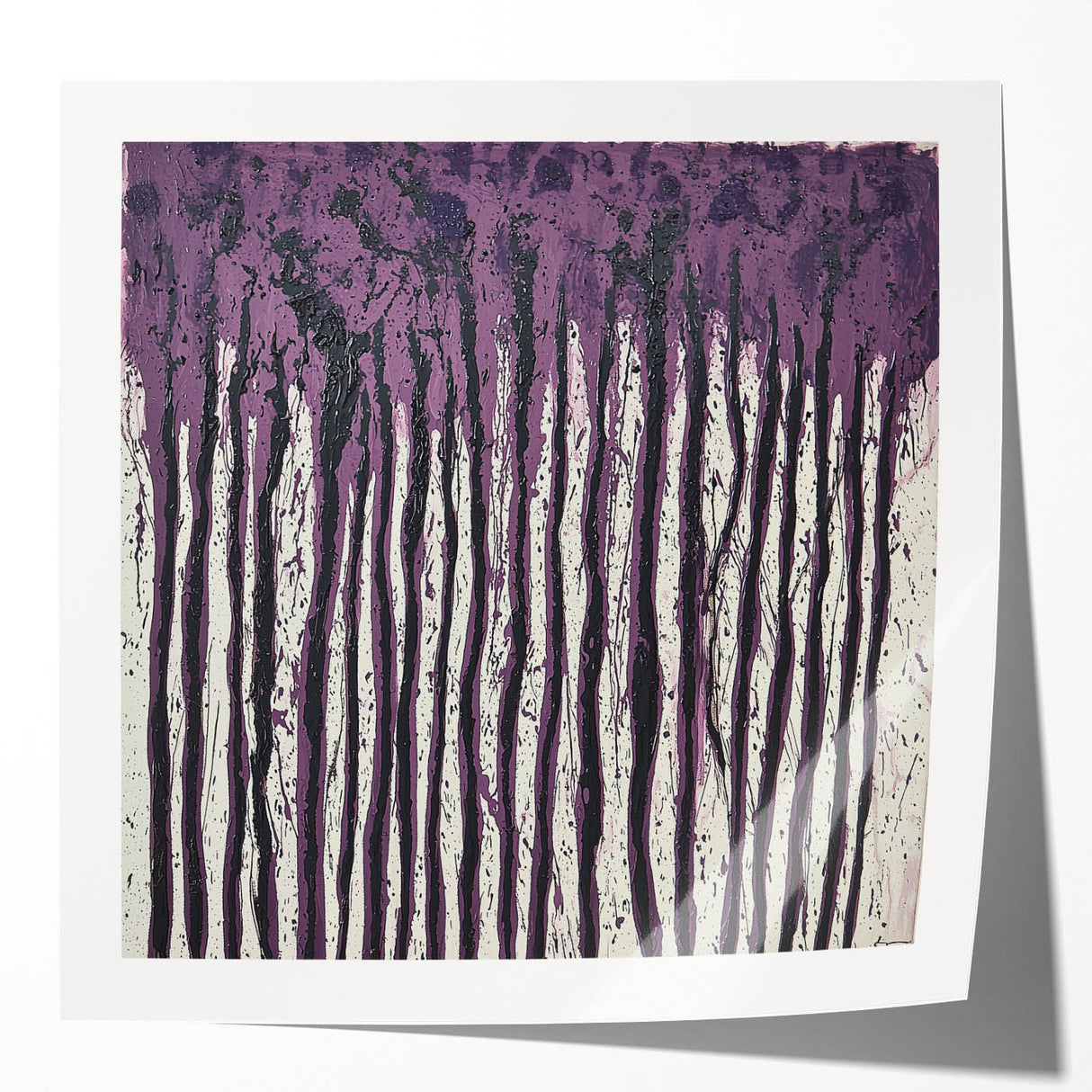 Purple Drip Abstract – Modern Canvas & Framed Wall Art