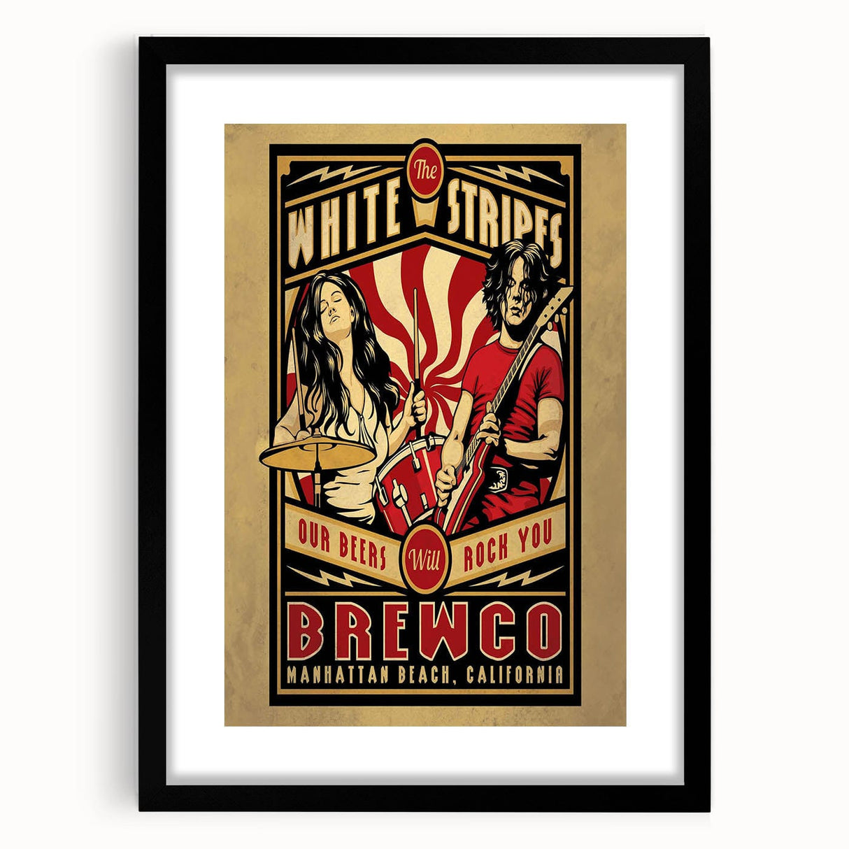 The White Stripes Brewco Concert Poster - Manhattan Beach