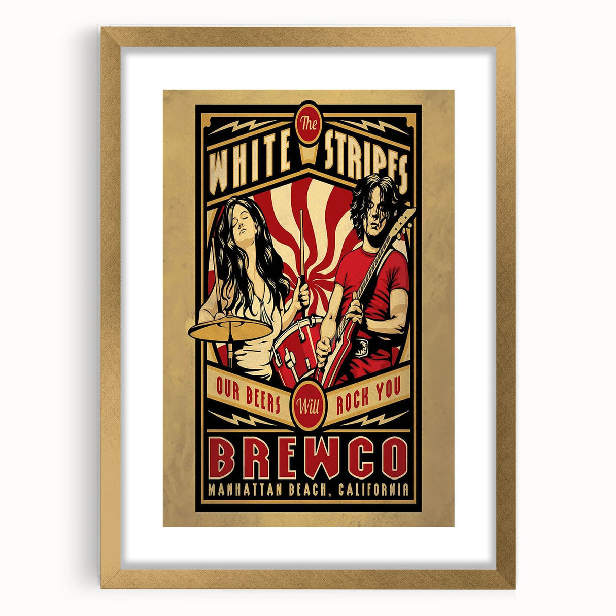 The White Stripes Brewco Concert Poster - Manhattan Beach