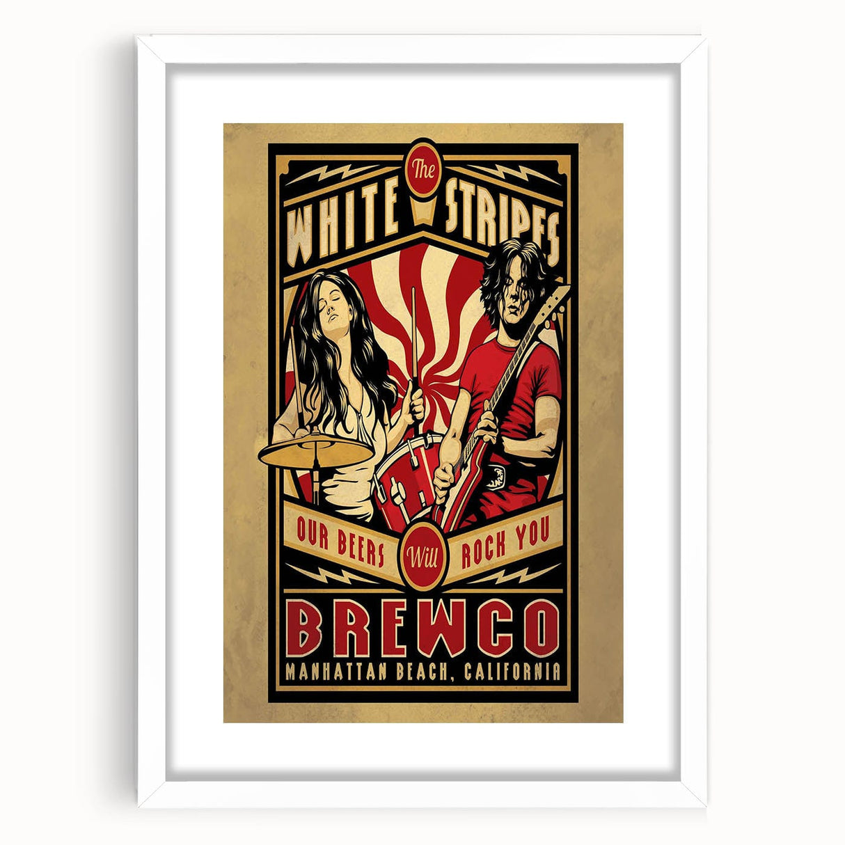 The White Stripes Brewco Concert Poster - Manhattan Beach