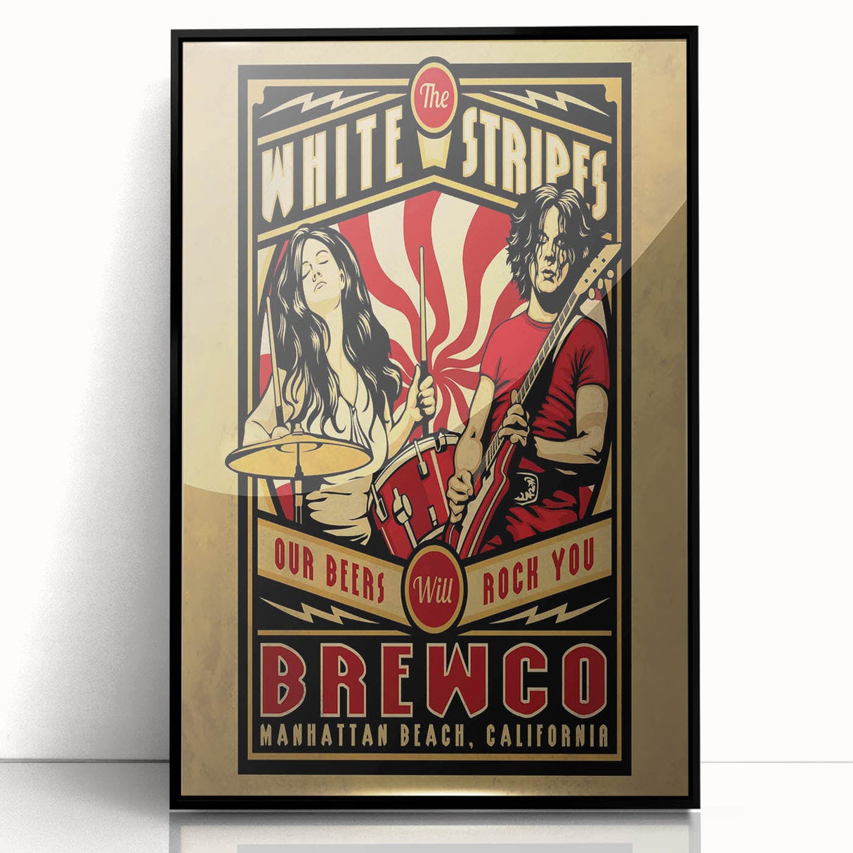 The White Stripes Brewco Concert Poster - Manhattan Beach