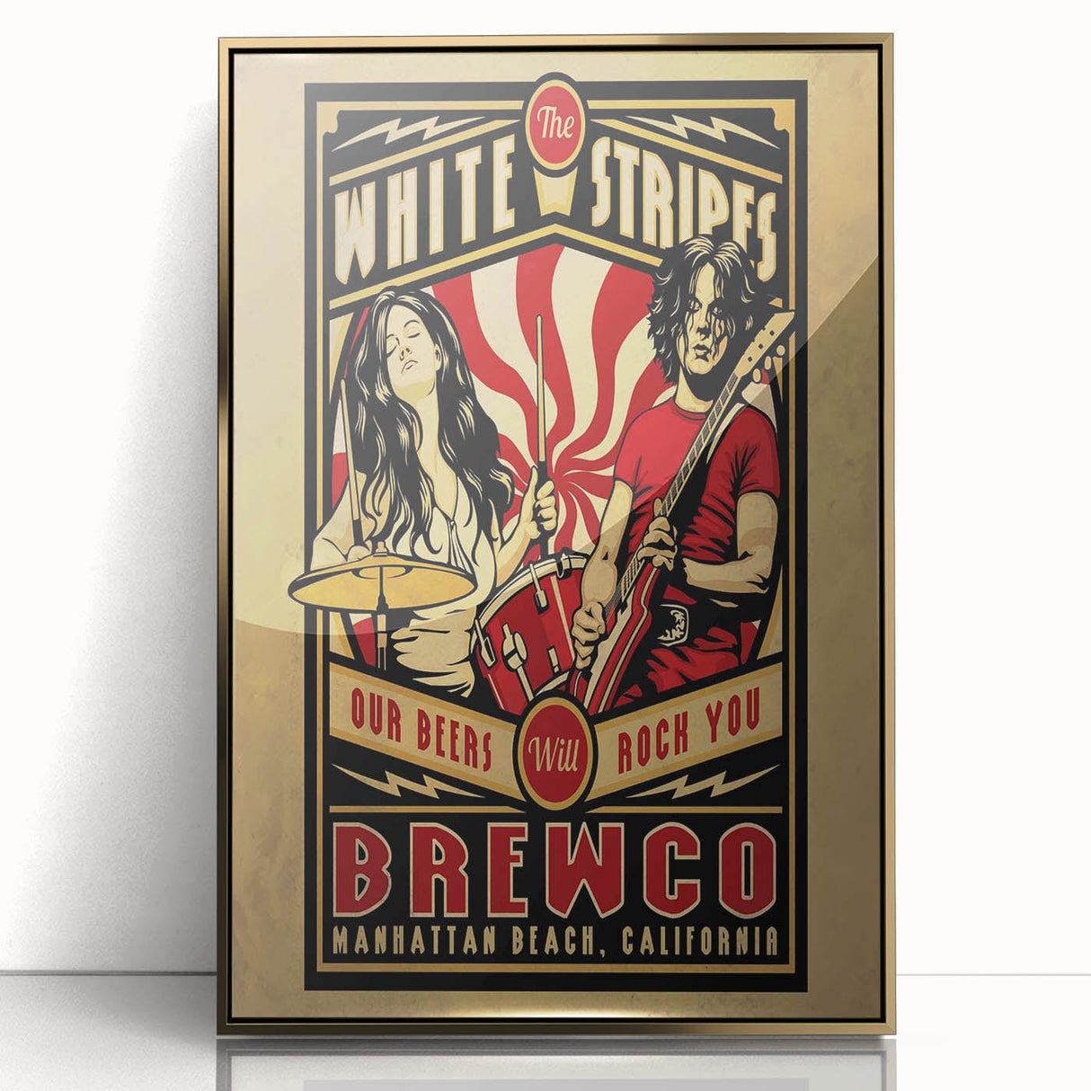 The White Stripes Brewco Concert Poster - Manhattan Beach