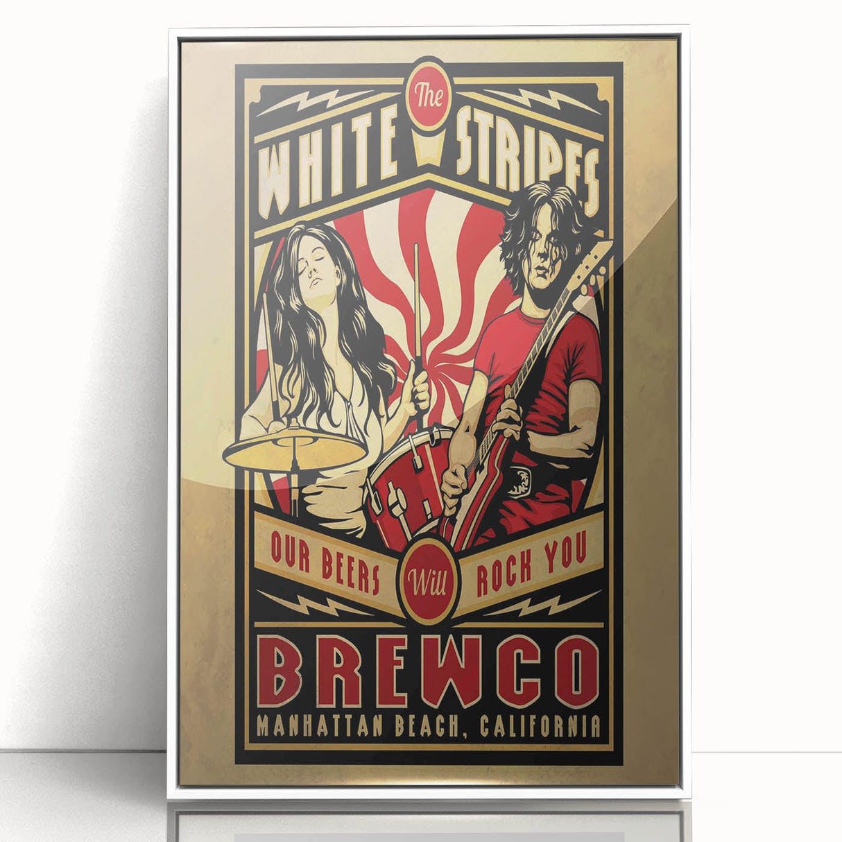 The White Stripes Brewco Concert Poster - Manhattan Beach