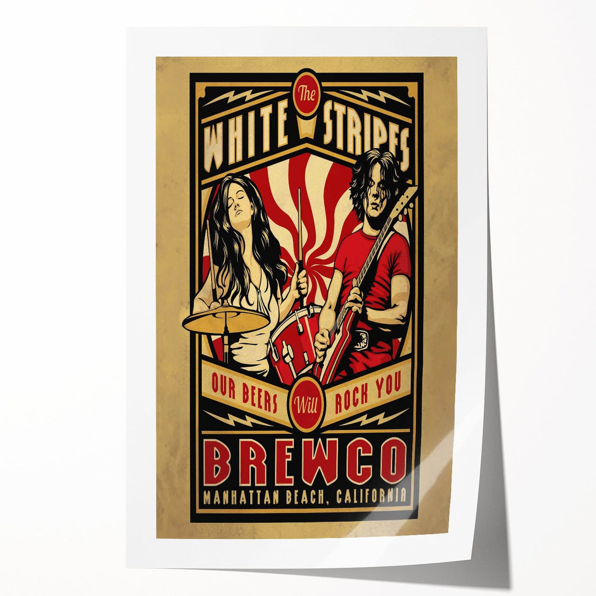 The White Stripes Brewco Concert Poster - Manhattan Beach