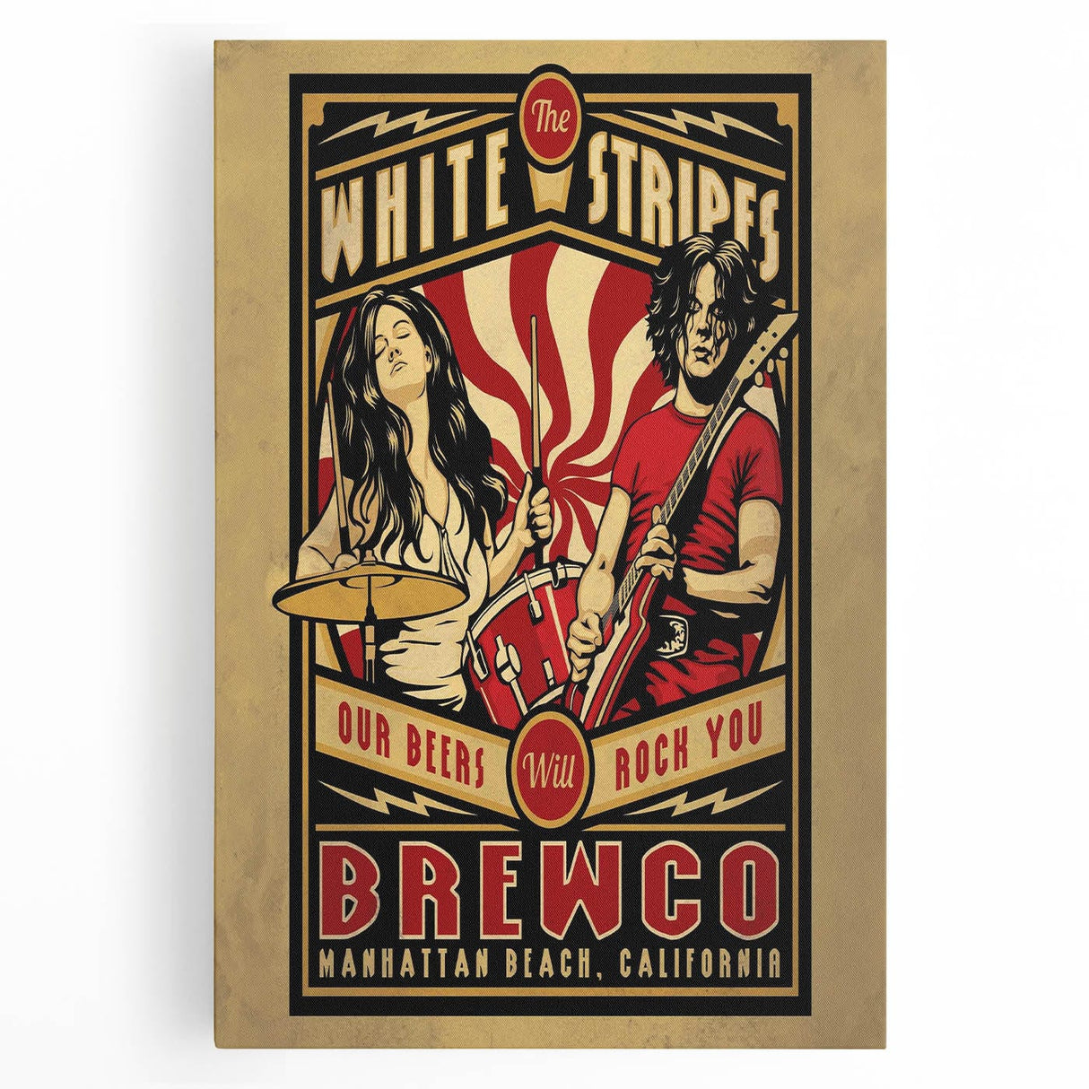 The White Stripes Brewco Concert Poster - Manhattan Beach