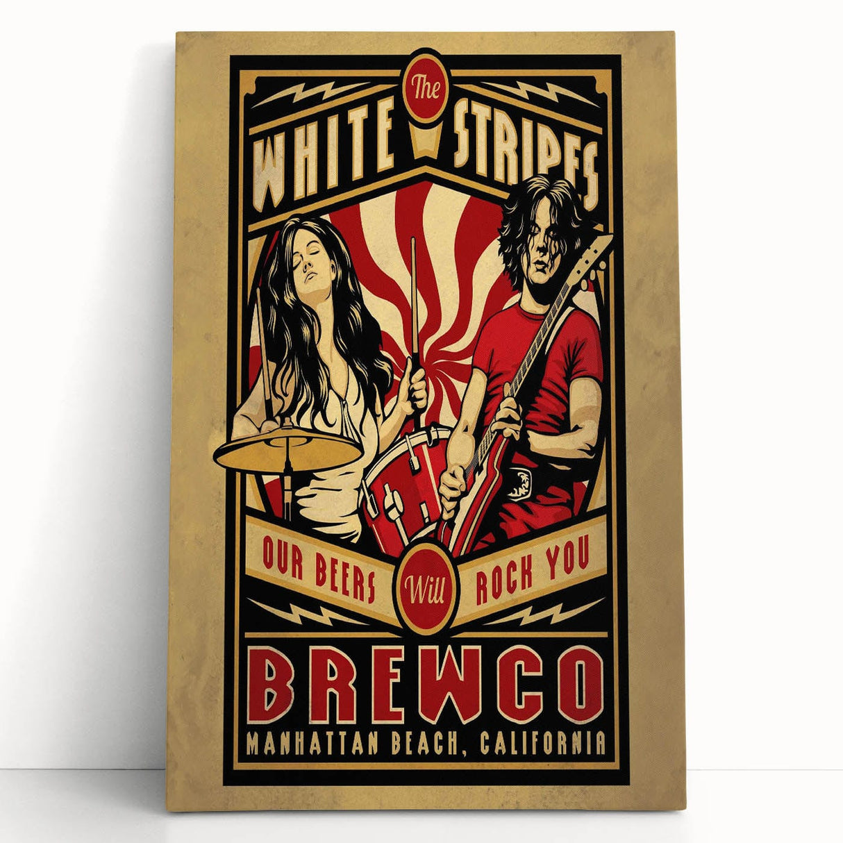 The White Stripes Brewco Concert Poster - Manhattan Beach