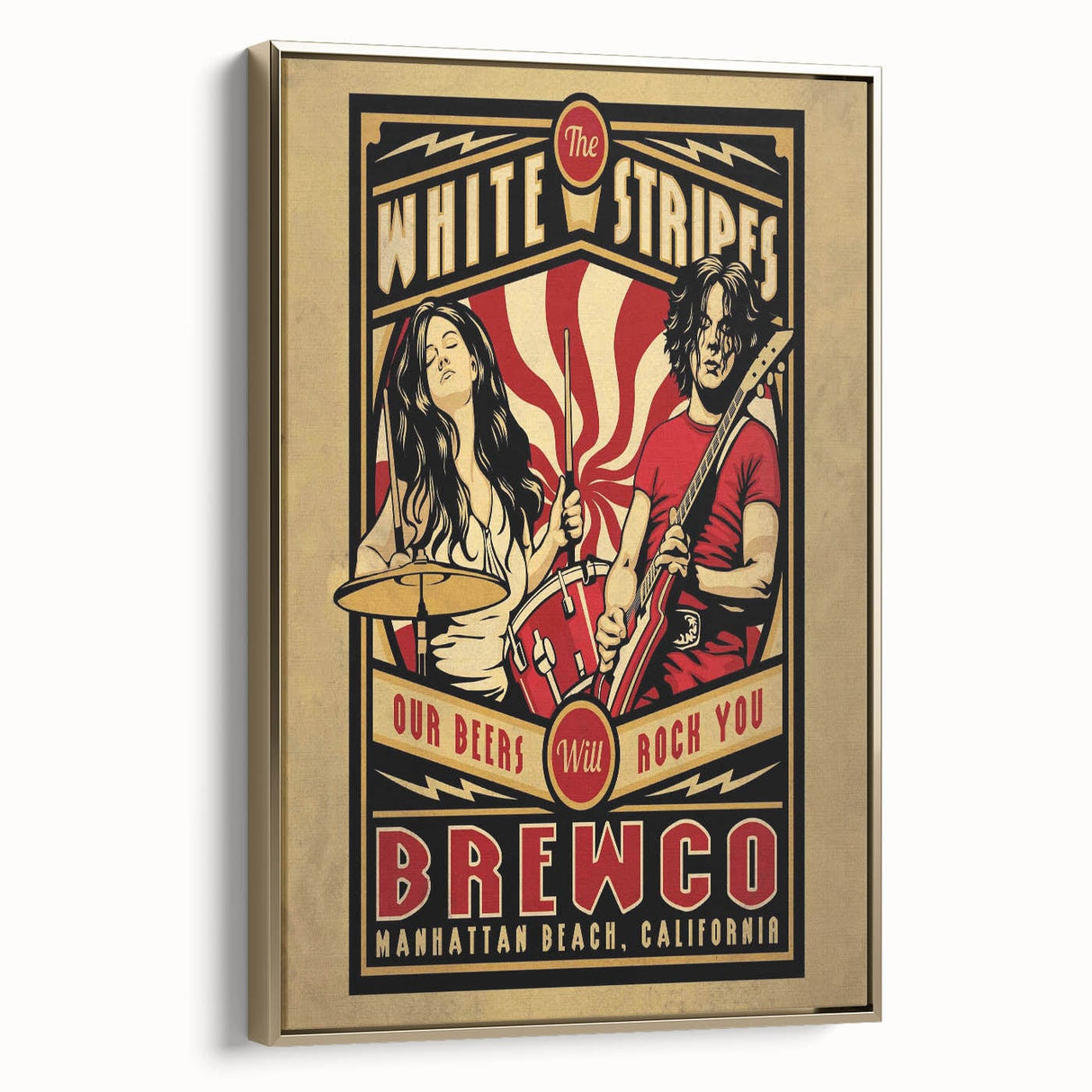 The White Stripes Brewco Concert Poster - Manhattan Beach