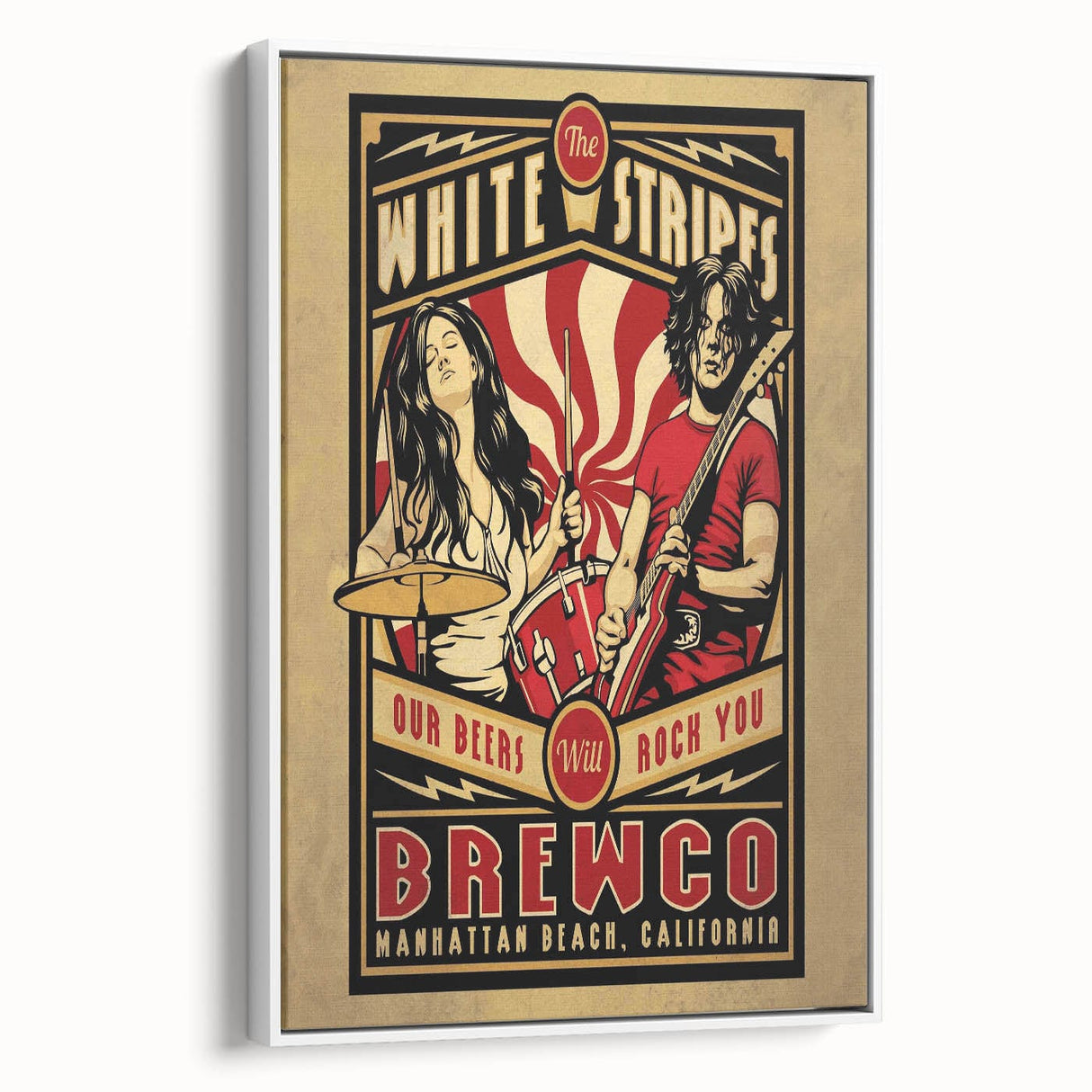 The White Stripes Brewco Concert Poster - Manhattan Beach
