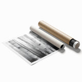 Birch Forest Blur – Dynamic Black and White Abstract Motion Wall Art