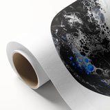 Abstract Bedroom Wall Art – Round Acrylic Canvas Print in Blue