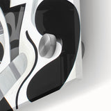 Close-up of an abstract geometric acrylic glass artwork showcasing vibrant colors and intricate patterns, perfect for modern home decor and artistic displays.