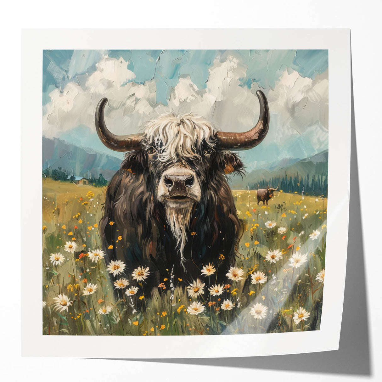 Vibrant glossy photo print mockup showcasing a collection of animal designs, elegantly displayed in a rolled format, perfect for wall decor or art promotions.