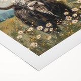 Rolled canvas showcasing vibrant animal-themed wall art design with intricate details, elegantly packaged in a protective cardboard tube for easy display.