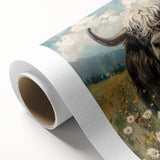 Rolled canvas showcasing vibrant African animal art design, featuring intricate patterns and colors. Carefully packaged in a durable cardboard tube for safe delivery.