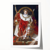 Neoclassical Art Print: Napoleon I on His Imperial Throne - Historic Elegance