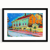 Vibrant Expressionist Cityscape - Colorful Dance Hall Canvas Print