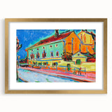 Vibrant Expressionist Cityscape - Colorful Dance Hall Canvas Print