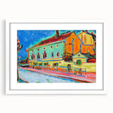 Vibrant Expressionist Cityscape - Colorful Dance Hall Canvas Print