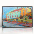 Vibrant Expressionist Cityscape - Colorful Dance Hall Canvas Print