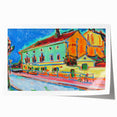 Vibrant Expressionist Cityscape - Colorful Dance Hall Canvas Print
