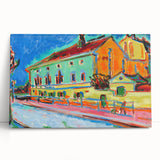 Vibrant Expressionist Cityscape - Colorful Dance Hall Canvas Print