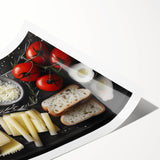 Extra large wall art featuring line art flowers in monochrome, printed on rolled canvas, ideal for large living room decor.