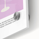 Large abstract wall art in mid-century modernist style, featuring vibrant colors on acrylic glass.