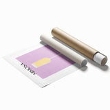 Extra large rolled print featuring a detailed floral art design in soft pastel shades.