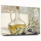 Large abstract wall art featuring assorted fruits in bright colors on acrylic glass, ideal for bedroom or dining room decor.