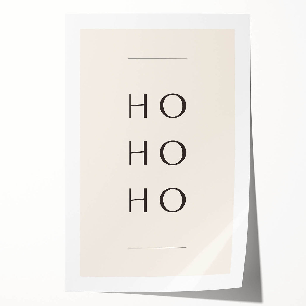 Minimalist Ho Ho Ho Christmas Wall Decor - Holiday Wall Art