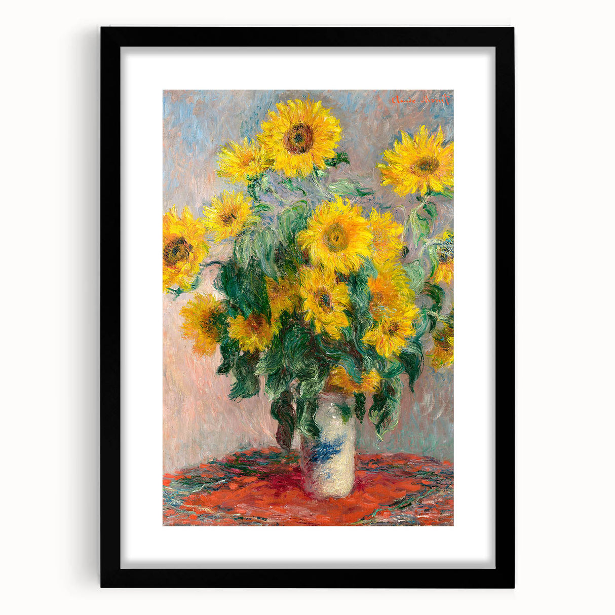 Claude Monet's Bouquet of Sunflowers - Vibrant Impressionist Floral Art