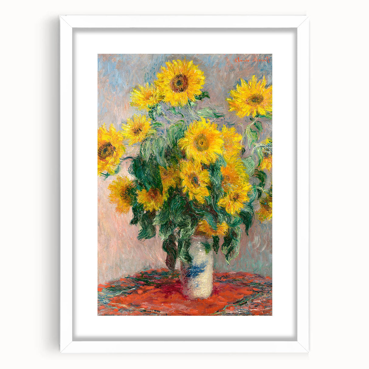 Claude Monet's Bouquet of Sunflowers - Vibrant Impressionist Floral Art