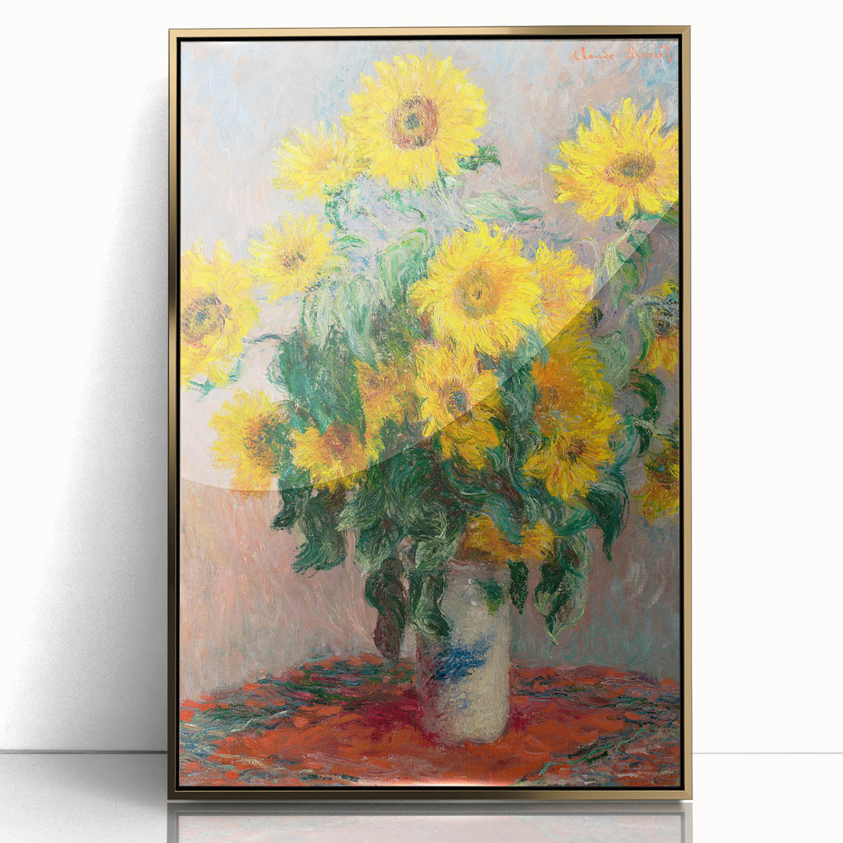 Claude Monet's Bouquet of Sunflowers - Vibrant Impressionist Floral Art
