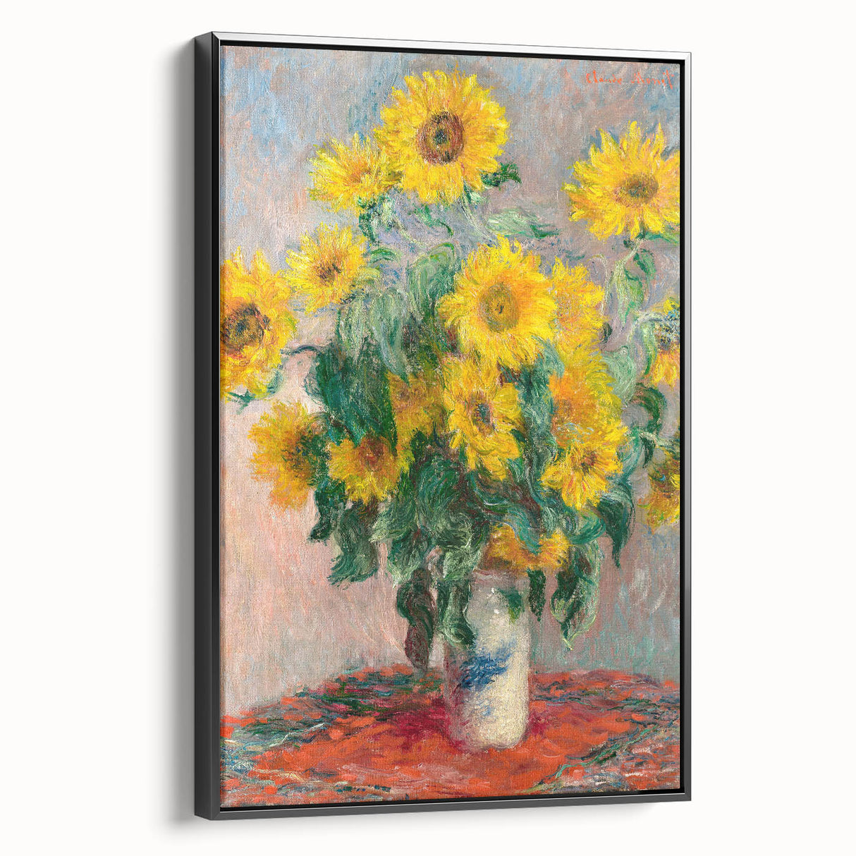 Claude Monet's Bouquet of Sunflowers - Vibrant Impressionist Floral Art